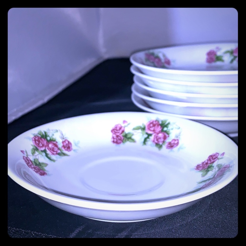 Hand painted porcelain tea/coffee saucers